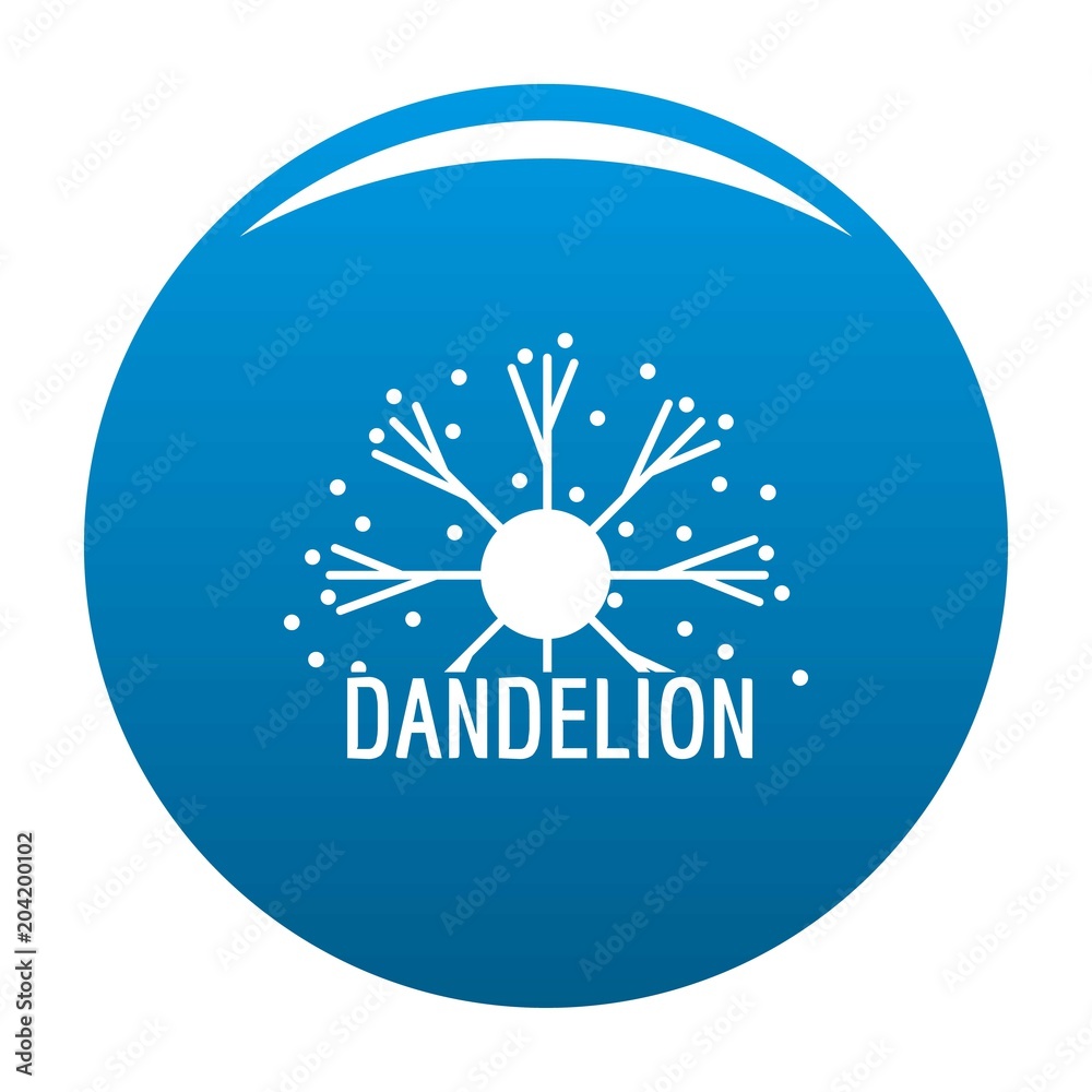 Dandelion logo icon. Simple illustration of dandelion vector icon for any design blue Dandelion logo icon. Simple illustration of dandelion vector icon for any design blue