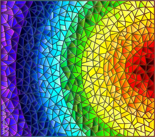 Abstract stained glass background , the colored elements arranged in rainbow spectrum