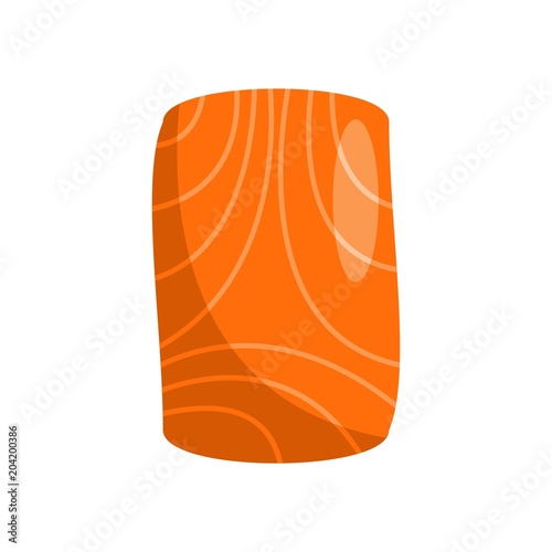 Salmon fillet icon. Flat illustration of salmon fillet vector icon for web