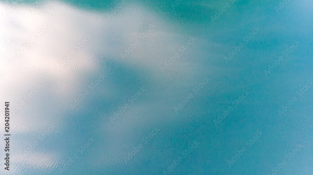 Oeschinen lake from above photographed with a drone