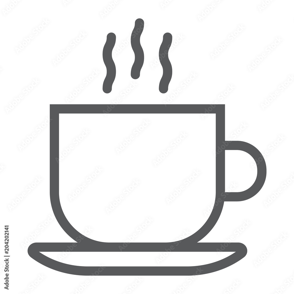 Americano line icon, coffee and cafe, hot coffee sign vector graphics, a linear pattern on a white background, eps 10. Americano line icon, coffee and cafe, hot coffee sign vector graphics, a linear pattern on a white background, eps 10.