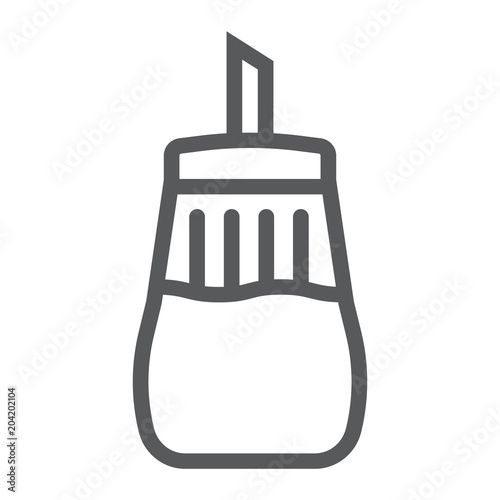 Sugar line icon, diet and food, sweet sign vector graphics, a linear pattern on a white background, eps 10.
