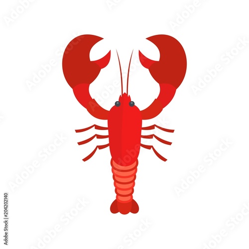 Lobster icon. Flat illustration of lobster vector icon for web