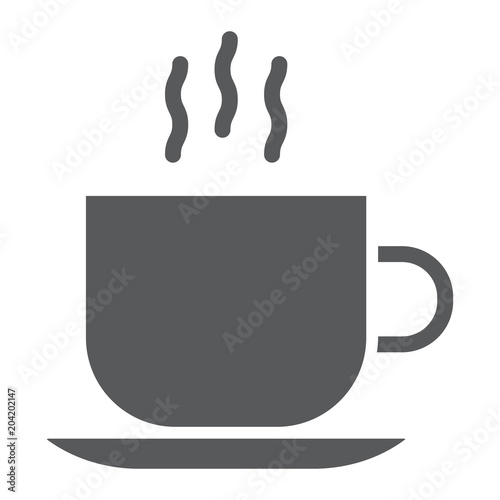 Americano glyph icon  coffee and cafe  hot coffee sign vector graphics  a solid pattern on a white background  eps 10.