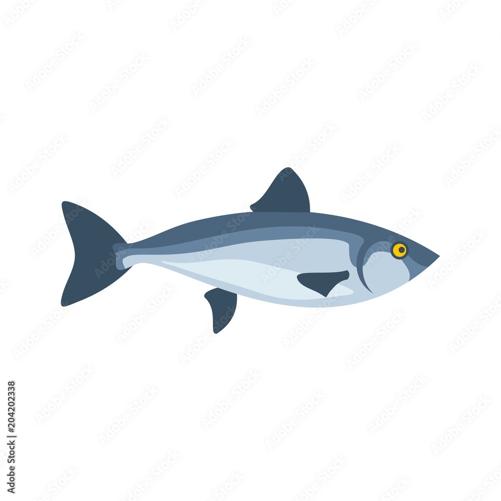 Ocean fish icon. Flat illustration of ocean fish vector icon for web Ocean fish icon. Flat illustration of ocean fish vector icon for web