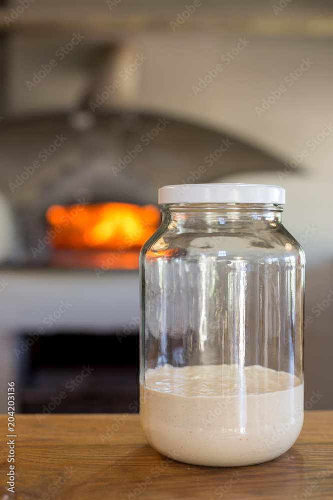 Sourdough in jar Sourdough in jar