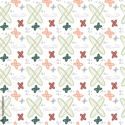 Seamless pattern with the image of cosmos. Universe with galaxies and stars. Astronomical background.