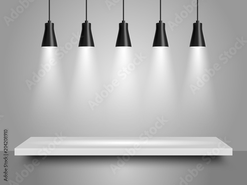 Spotlights vector realistic illustration