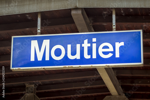 Foto Moutier Village Sign - Switzerland