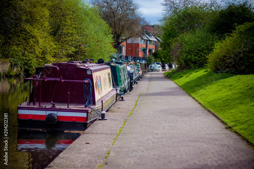 Buildings and canals in Nottingham, England