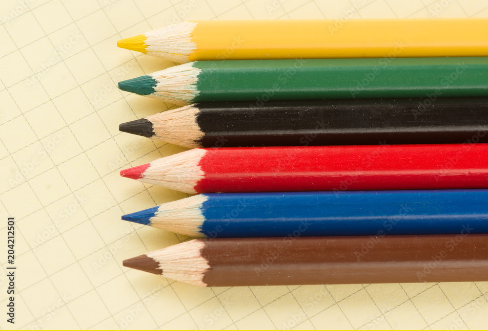 Fototapeta premium many colored pencils