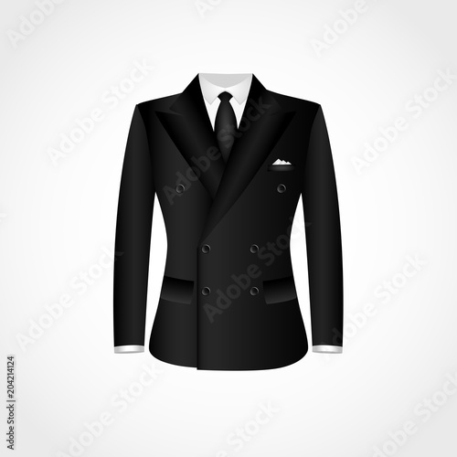 Suit icon isolated on white background.