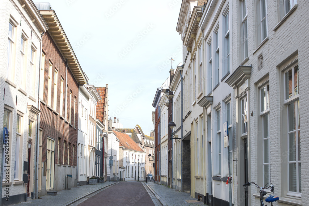 The streets of the old city in Holland. Tourism