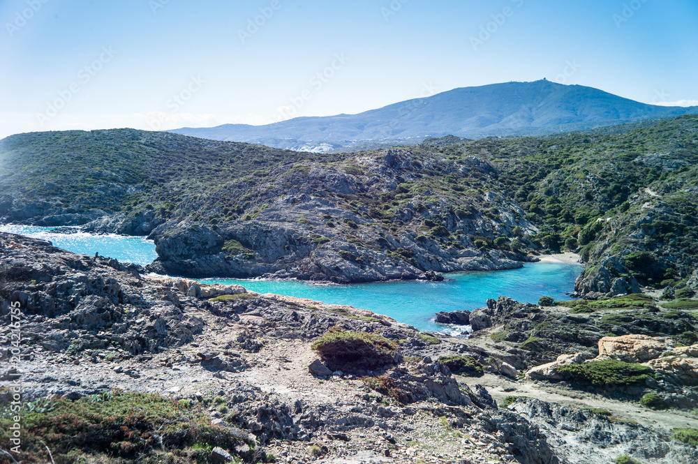 Naklejka premium Rocky coast of Spain Catalonia.