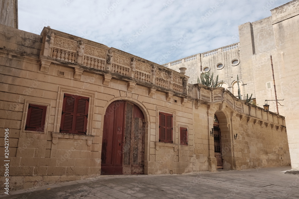 glimpses of the city of mdina in malta