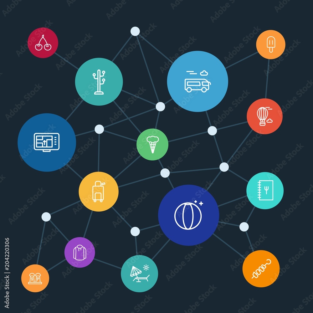 Abstract background with polygonal connected lines and food, clothes, drinks, travel outline icons. Can be use for websites, mobile apps, presentations and other design works Abstract background with polygonal connected lines and food, clothes, drinks, travel outline icons. Can be use for websites, mobile apps, presentations and other design works