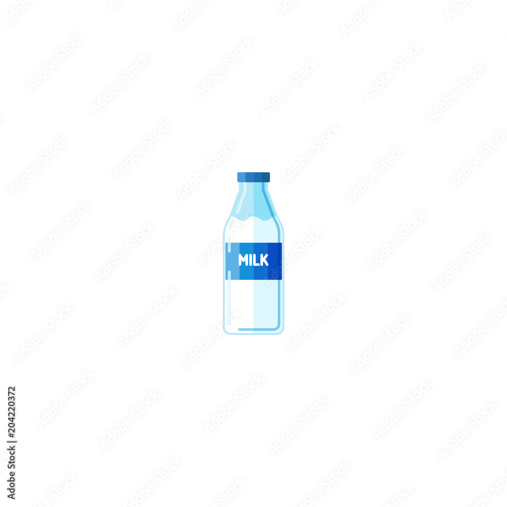 Milk bottle. Isolated bottle of milk. Milk bottle. Isolated bottle of milk.