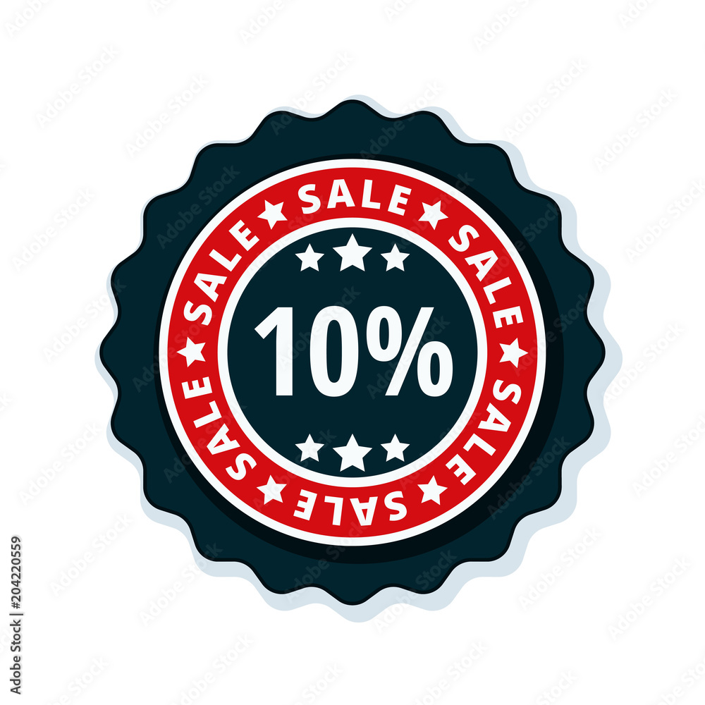 Obraz premium 10% Sale label illustration