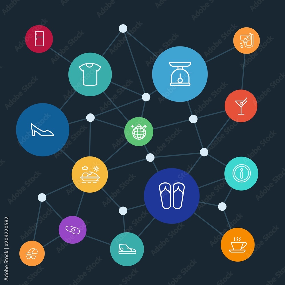 Abstract background with polygonal connected lines and food, clothes, drinks, travel outline icons. Can be use for websites, mobile apps, presentations and other design works Abstract background with polygonal connected lines and food, clothes, drinks, travel outline icons. Can be use for websites, mobile apps, presentations and other design works