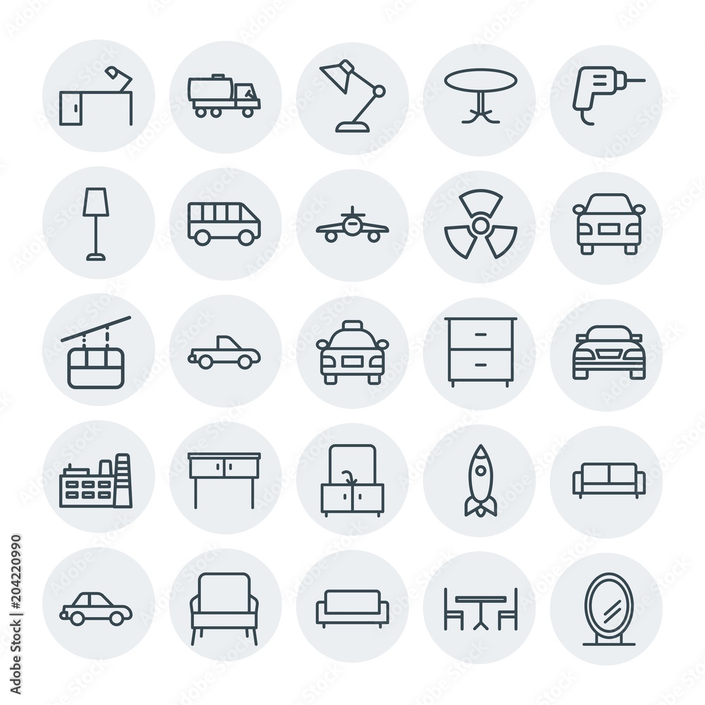 Modern Simple Set of transports, industry, furniture Vector outline Icons. Contains such Icons as modern, dining, frame, tanker, table and more on white background. Fully Editable. Pixel Perfect Modern Simple Set of transports, industry, furniture Vector outline Icons. Contains such Icons as modern, dining, frame, tanker, table and more on white background. Fully Editable. Pixel Perfect