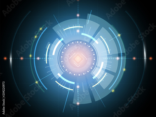 Vector illustration abstract futuristic sci fi technology background concept