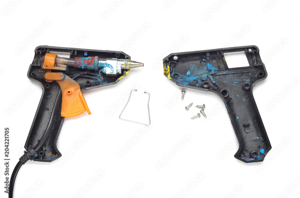 Glue gun burned out, broken Glue gun burned out, broken