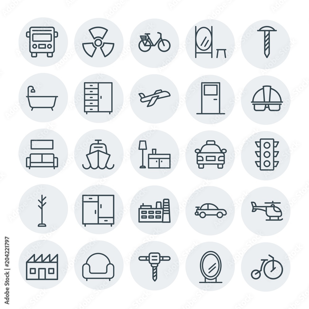 Modern Simple Set of transports, industry, furniture Vector outline Icons. Contains such Icons as public transport, sign, helicopter, sea and more on white background. Fully Editable. Pixel Perfect Modern Simple Set of transports, industry, furniture Vector outline Icons. Contains such Icons as public transport, sign, helicopter, sea and more on white background. Fully Editable. Pixel Perfect