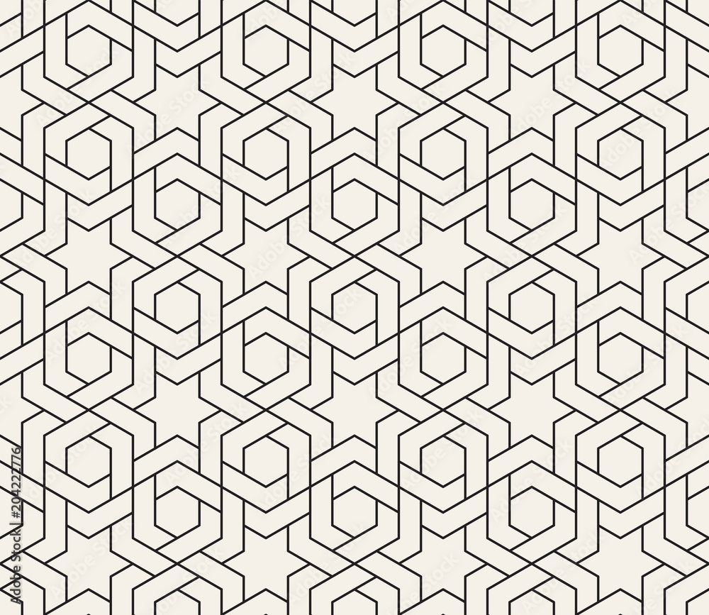 Vector seamless pattern. Modern stylish abstract texture. Repeating geometric tiles