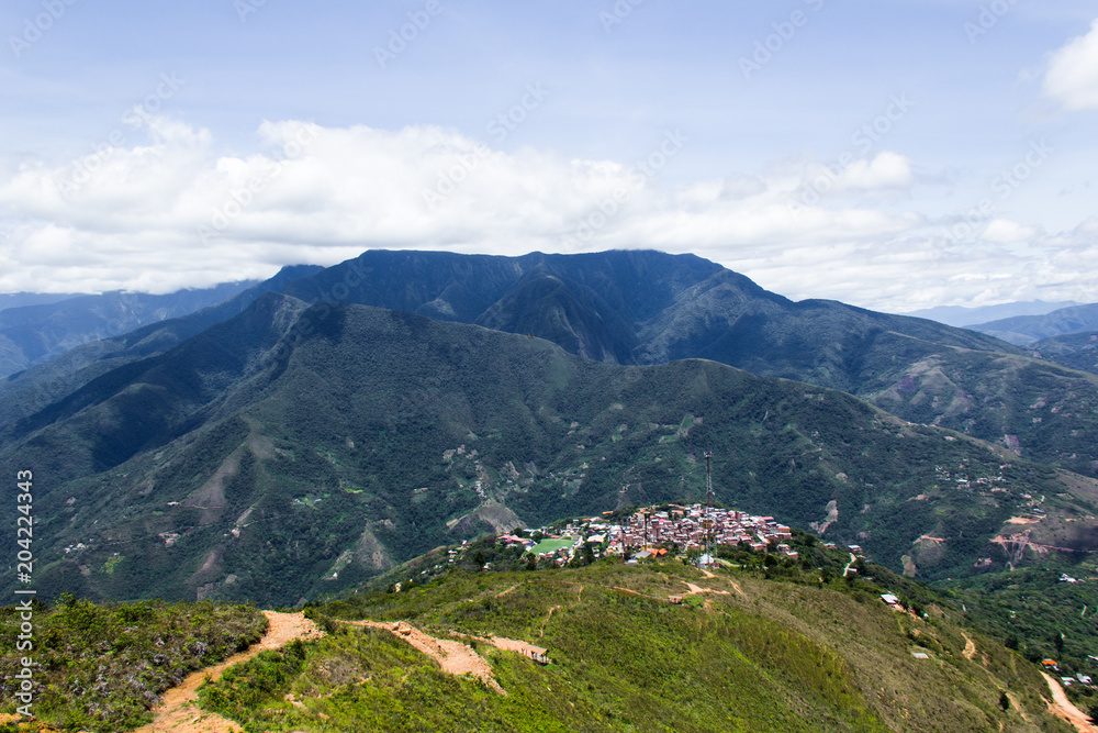 View of the City Coroico in Bolivia