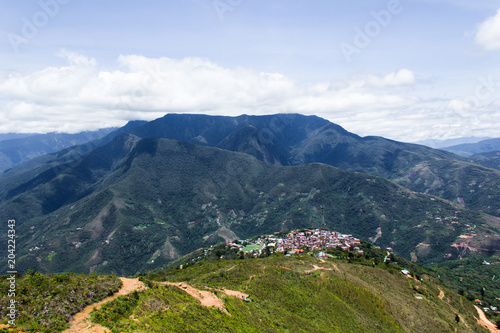 View of the City Coroico in Bolivia