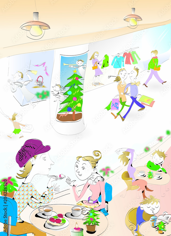 Obraz premium それぞれのクリスマス