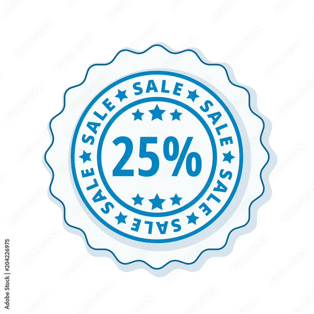 25% Sale label illustration