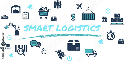 smart logistics - vector illustration