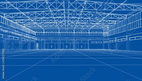 Interior sketch. Vector