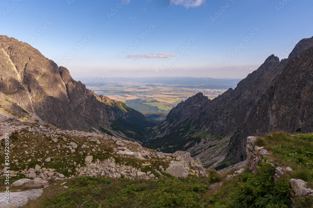 Naklejka premium The beauty of nature in Slovakia. Mala Studena dolina. Tatra Mountains.