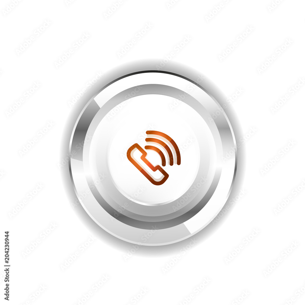 Phone button, call support idea, vector illustration Phone button, call support idea, vector illustration