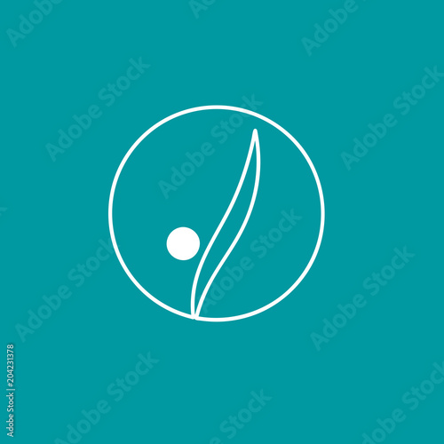 Vector sign abstract dips in the pool, in linear style