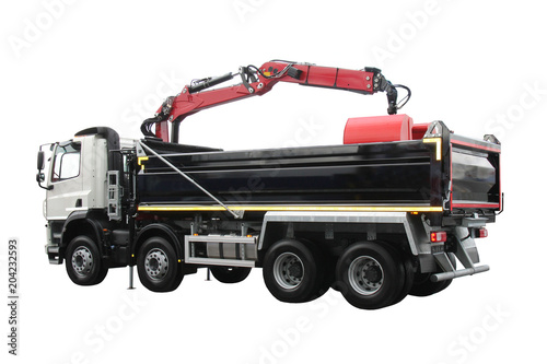 Konstfotografi A Modern Large Tipper Lorry with an Hydraulic Grab Arm.