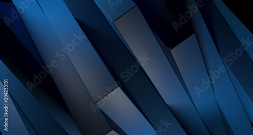 Abstract Stacked Boxes Closeup. 3D Rendering