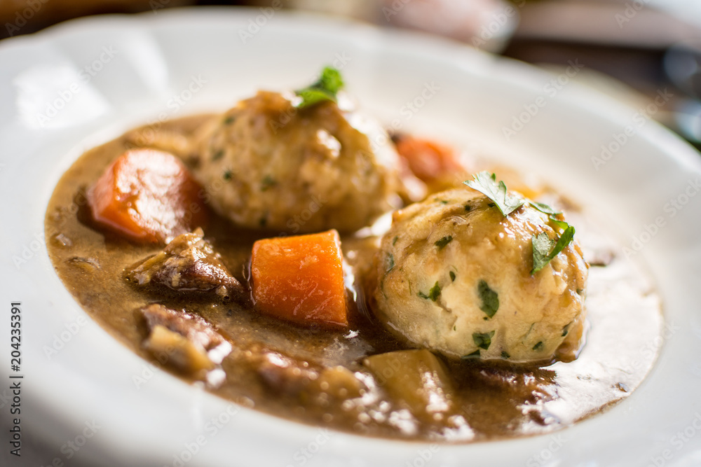 Venison Stew with Bacon and Onion Dumplings Venison Stew with Bacon and Onion Dumplings