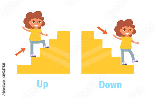 Opposite Antonyms Vector