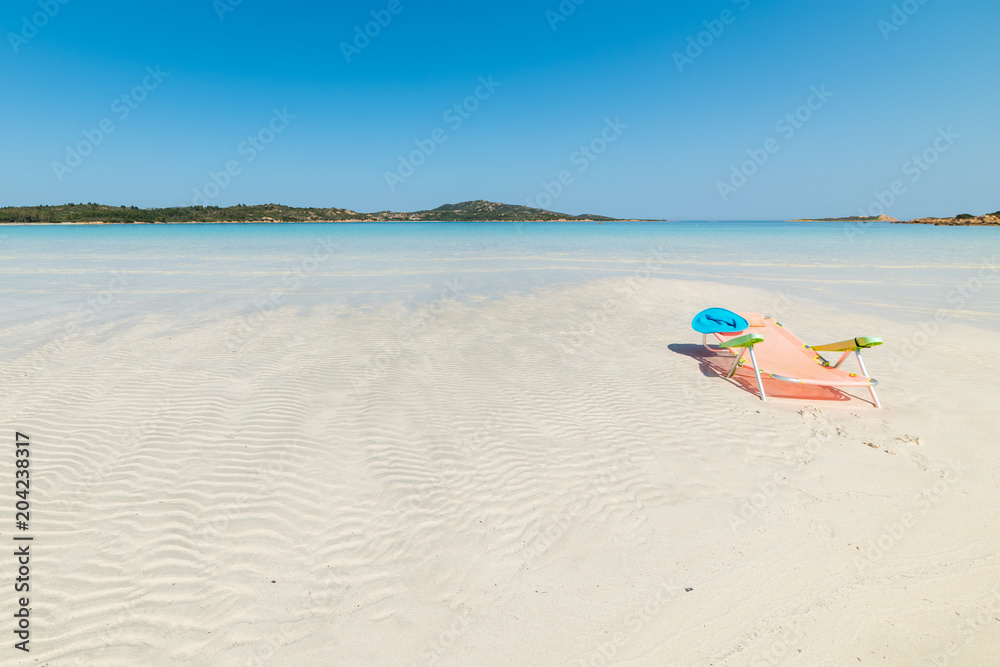 beach chair on the sand