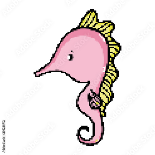 tropical seahorse criature animal of ocean