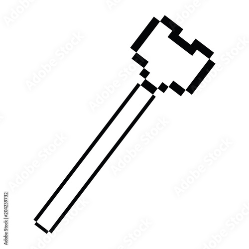 line fairy wand magic object style