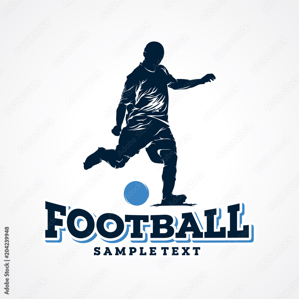 Football Sport Silhouette Logo Designs Template