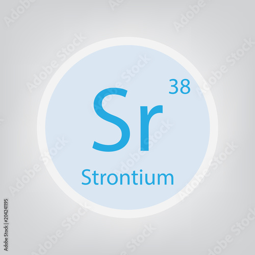 Strontium Sr chemical element icon- vector illustration