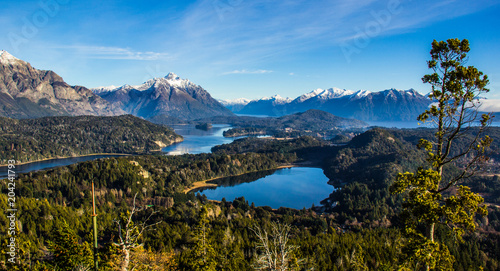 View on the lake Nahuel Huapi near Bariloche, Argentina, from Cerro Campanario