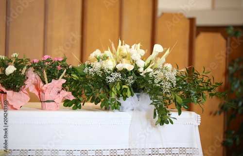 flowers and the holy altar
