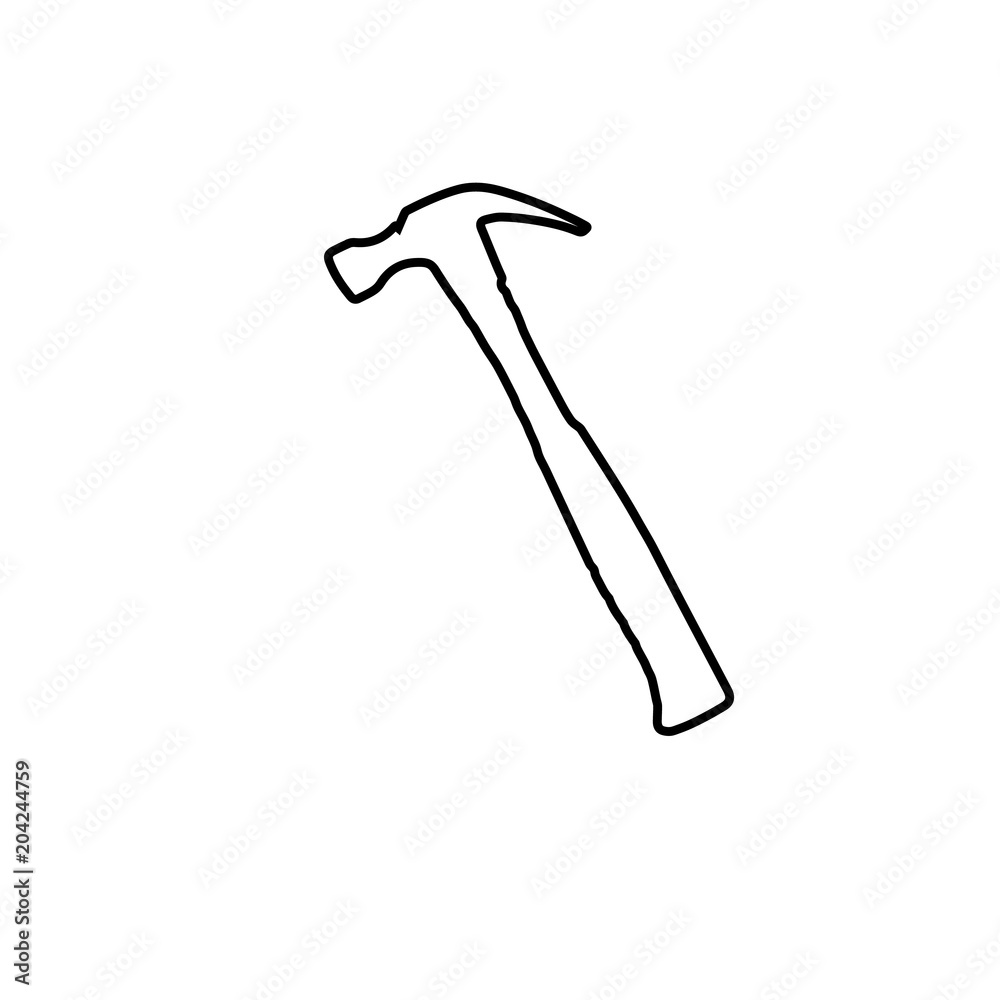 hammer icon. raster illustration hammer icon. raster illustration