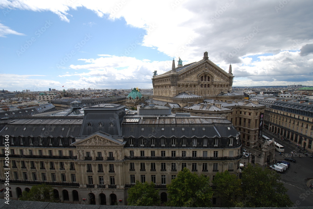 Obraz premium Palais Garnier; sky; landmark; city; building